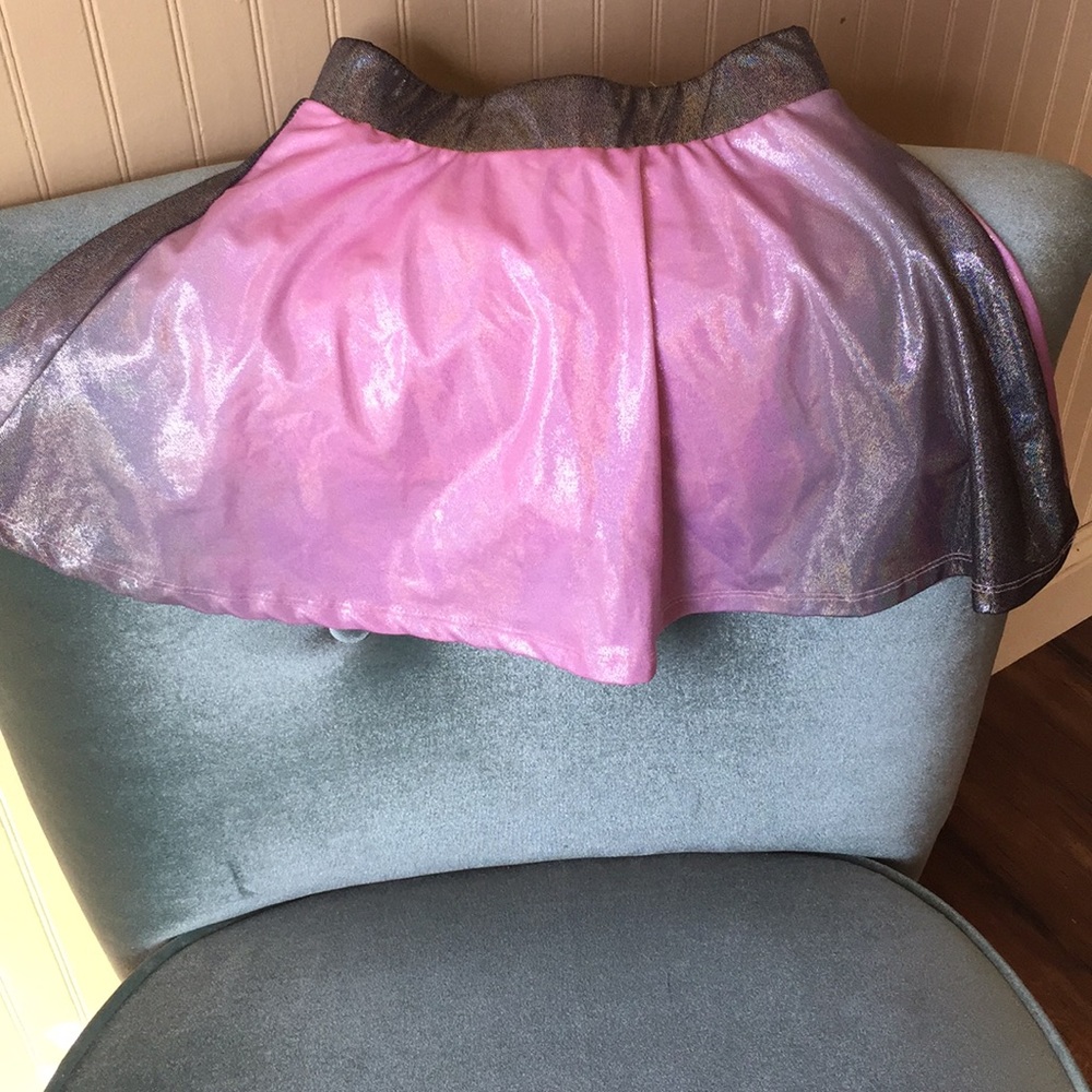 Justice skort pink and black shimmer size‎ 6/7